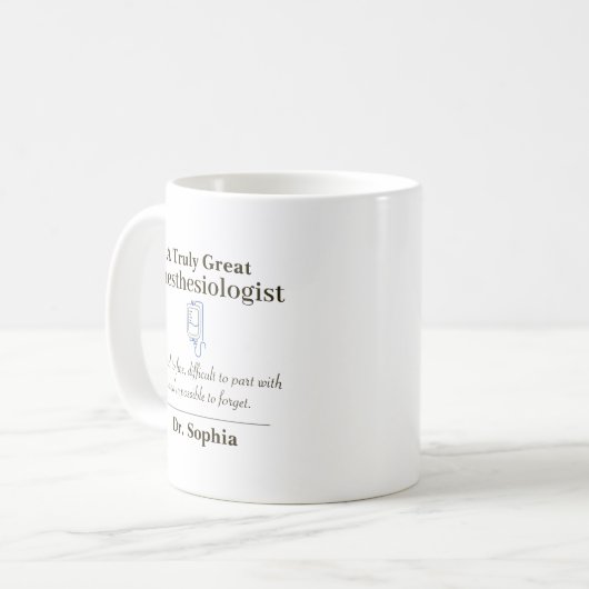 Personalized Great Anesthesiologist Appreciation  Kaffeetasse (Vorderseite Links)