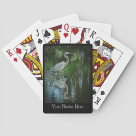 Personalized Great Blue Heron Playing Cards Spielkarten