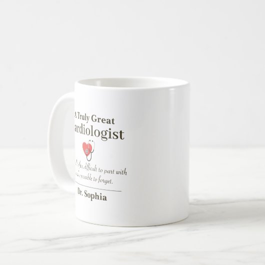 Personalized Great Cardiologist Appreciation Gift Kaffeetasse (Vorderseite Links)