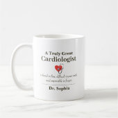 Personalized Great Cardiologist Appreciation Gift Kaffeetasse (Links)