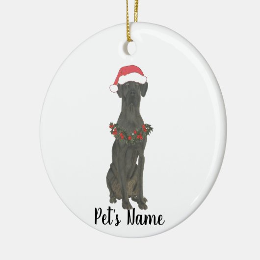 Personalized Great Dane Keramik Ornament (Links)