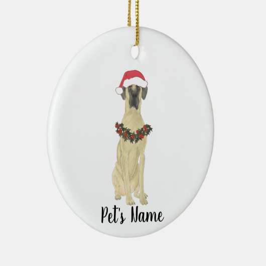 Personalized Great Dane Keramik Ornament (Rechts)