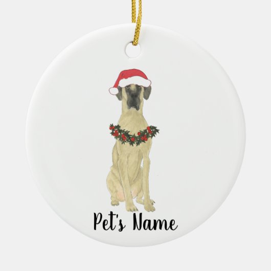 Personalized Great Dane Keramik Ornament (Vorne)