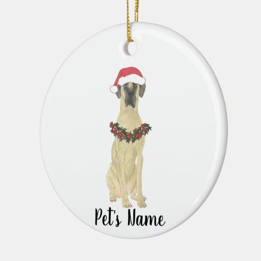 Personalized Great Dane Keramik Ornament (Links)