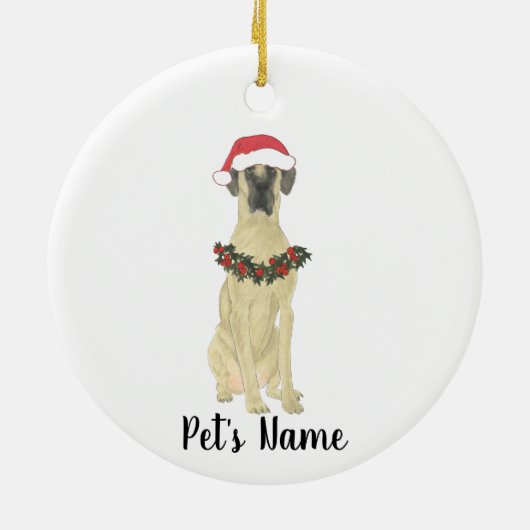 Personalized Great Dane Keramik Ornament (Hinten)