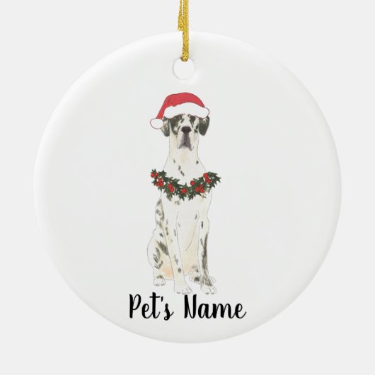 Personalized Great Dane Keramik Ornament (Hinten)