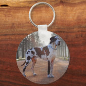Personalized Great Dane – Minimalist Schlüsselanhänger (Vorderseite)