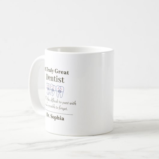Personalized Great Dentist Appreciation Gift Coffe Kaffeetasse (Vorderseite Links)