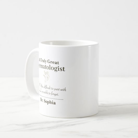Personalized Great Dermatologist Appreciation Gift Kaffeetasse (Vorderseite Links)