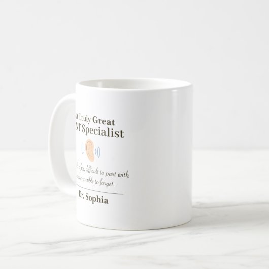 Personalized Great ENT Specialist Kaffeetasse (Vorderseite Links)