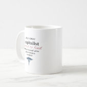 Personalized Great Hospitalist Quote Kaffeetasse (Vorderseite Links)