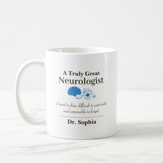 Personalized Great Neurologist Appreciation Gift Kaffeetasse (Links)