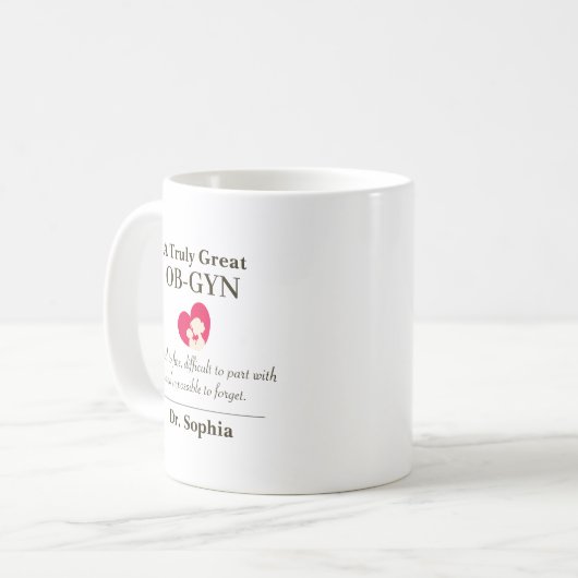 Personalized Great OB-GYN Appreciation Gift Kaffeetasse (Vorderseite Links)