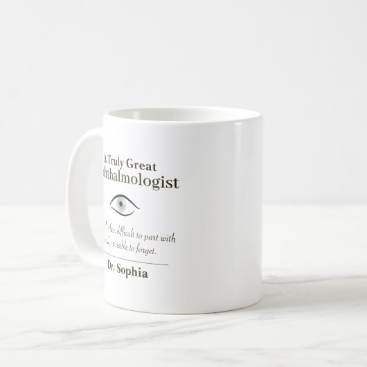 Personalized Great Ophthalmologist Gift Kaffeetasse (Vorderseite Links)