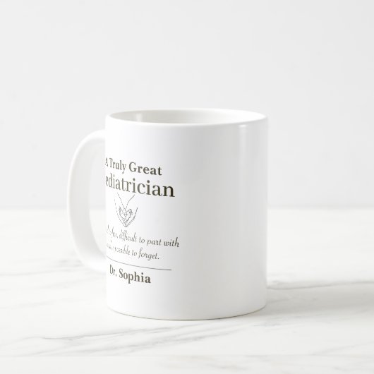 Personalized Great Pediatrician Appreciation Gift Kaffeetasse (Vorderseite Links)