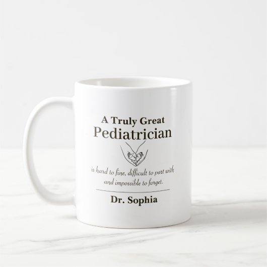 Personalized Great Pediatrician Appreciation Gift Kaffeetasse (Links)