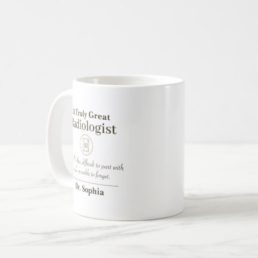 Personalized Great Radiologist Appreciation Gift Kaffeetasse (Vorderseite Links)