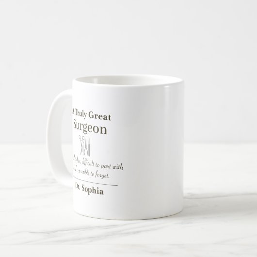 Personalized Great Surgeon Appreciation Gift Kaffeetasse (Vorderseite Links)