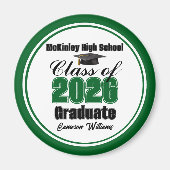Personalized Green Class of 2026 Graduation Party Magnet (Vorne)