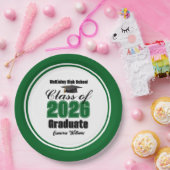 Personalized Green Class of 2026 Graduation Party Pappteller (Party)