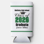 Personalized Green Class of 2026 Graduation Party Selters Dosenkühler (Vorderseite)