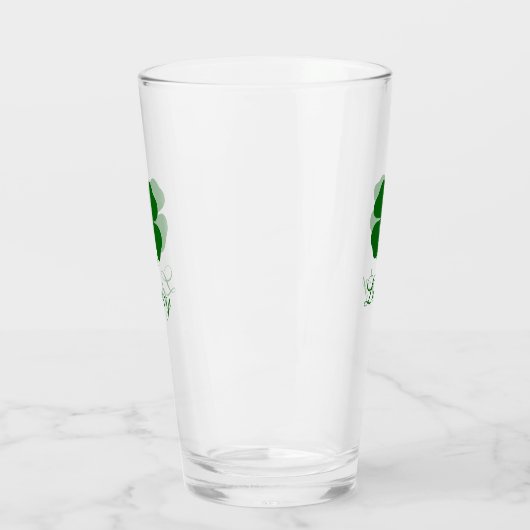 Personalized Green Clover Irish Glas (Links)