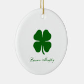 Personalized Green Clover Keramik Ornament (Rechts)