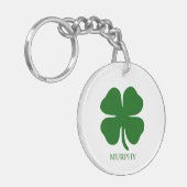 Personalized Green Clover Schlüsselanhänger (Vorderseite links)