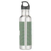 Personalized Green Gingham Pattern & Custom Name Edelstahlflasche (Rückseite)