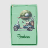 Personalized Green Golf Towel Golfhandtuch (Vorderseite)