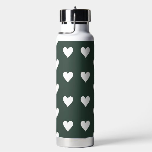 Personalized Green Heart Pattern Trinkflasche (rechts)
