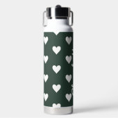 Personalized Green Heart Pattern Trinkflasche (Vorderseite)