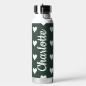 Personalized Green Heart Pattern Trinkflasche (Links)