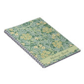 Personalized Green Jasmine Floral Pattern Notizblock (Rechte Seite)