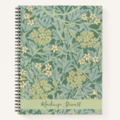 Personalized Green Jasmine Floral Pattern Notizblock (Vorderseite)