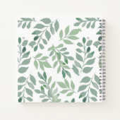 Personalized Green Leaf Spiral Notebook Notizblock (Rückseite)
