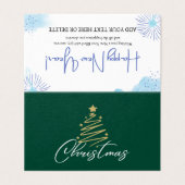 Personalized Green New Year Celebration Cards (Außenseite Aufgefaltet)