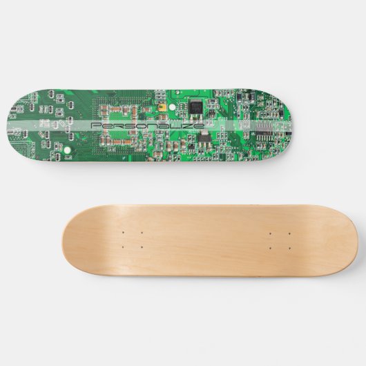Personalized Green PCB Circuit Board for IT Pros Skateboard (Horizontal)