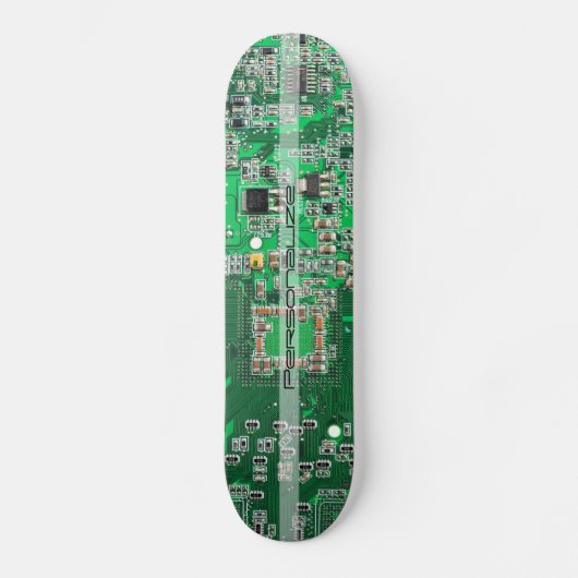 Personalized Green PCB Circuit Board for IT Pros Skateboard (Vorderseite)