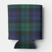 Personalized Green Plaid Checkered Rustic Tartan Dosenkühler (Rückseite)