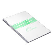 Personalized Green Poka Dots Notizblock (Rechte Seite)