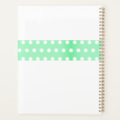 Personalized Green Poka Dots Planer (Rückseite)