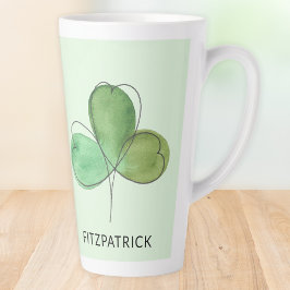 Personalized Green Shamrock Irish Heritage Milchtasse