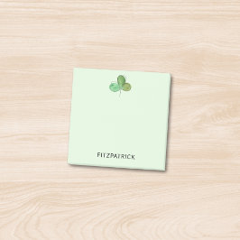 Personalized Green Shamrock Irish Heritage Post-it Klebezettel