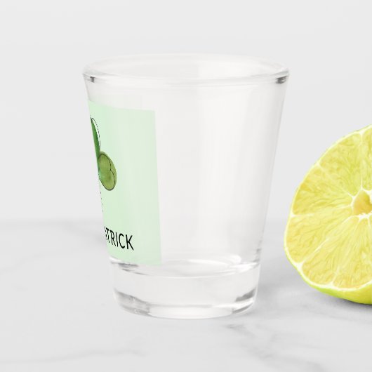 Personalized Green Shamrock Irish Heritage Schnapsglas (Rechts)