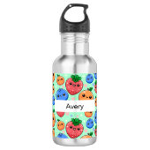 Personalized Green Smiling Fruit Edelstahlflasche (Vorderseite)