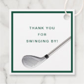 Personalized Green Sports Golf 50th Birthday Geschenkanhänger (Rückseite)