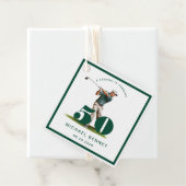 Personalized Green Sports Golf 50th Birthday Geschenkanhänger (Beispiel)