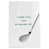 Personalized Green Sports Golf 50th Birthday Mittlere Geschenktüte (Rückseite)