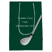 Personalized Green Sports Golf 50th Birthday Mittlere Geschenktüte (Rückseite)
